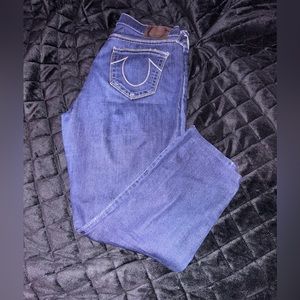 True Religion dark wash blue jeans